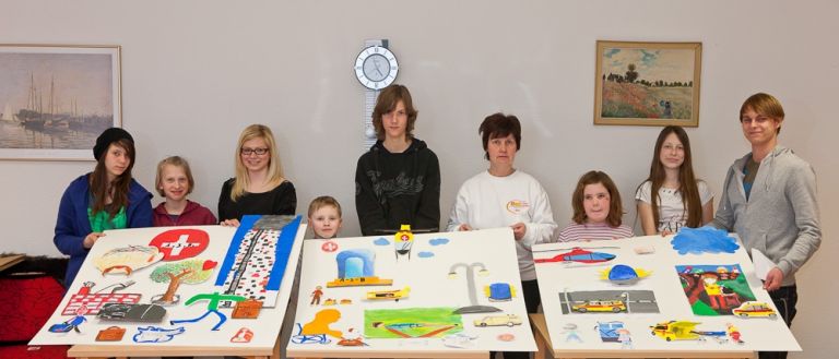 ASB Jugend gestaltet Wandbild zum Hundertjährigen ASB Jugend gestaltet Wandbild zum Hundertjährigen