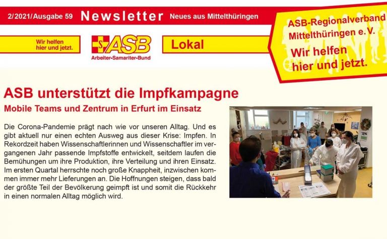 Newsletter Ausgabe 59 (01.05.2021) – Vorschau Newsletter Ausgabe 59 (01.05.2021) – Vorschau