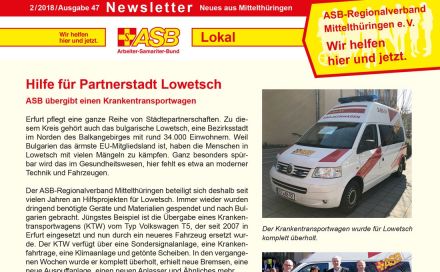 Newsletter Ausgabe 47 (04.09.2018) – Vorschau Newsletter Ausgabe 47 (04.09.2018) – Vorschau